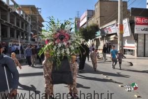 تشیع پیکر مطهرشهیدمدافع حرم درشهرستان ملارد