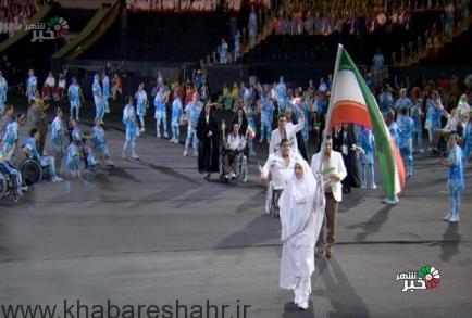 رژه کاروان پارالمپیکی ایران با لباس احرام