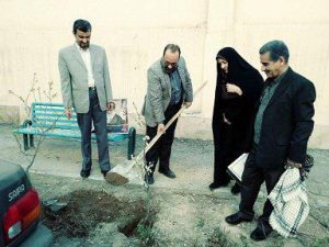 کاشت  اصل نهال بمناسبت روز بزرگداشت همسران شهداء درشهریار