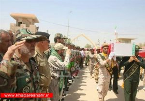 ورود پیکر مطهر ۶۰ شهید دفاع مقدس از مرز خسروی به کشور+عکس و فیلم