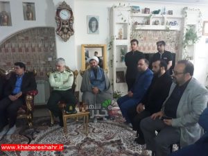 دیدار اعضای شورای فرهنگ عمومی شهرستان شهریار با خانواده شهید مصیبی