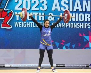 نایب قهرمانی دختر وزنه بردار ایران در آسیا