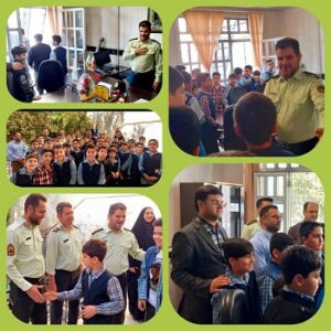 تقدیر دانش آموزان از “پلیس در هفته نیروی انتظامی