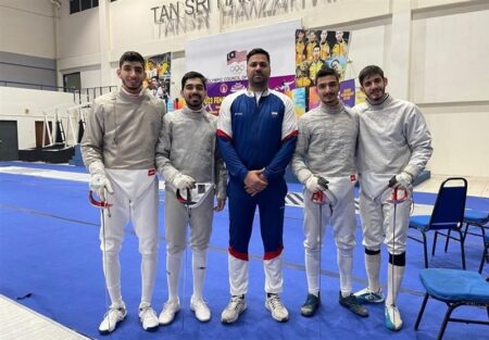 شمشیربازی زیر ۲۳ سال قهرمانی آسیا| کسب مدال برنز با یک برد 140408040809569534468034